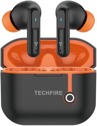 TECHFIRE Bullets 241 TWS Earbuds with 100 HRS Playtime,(50ms Low Laten
