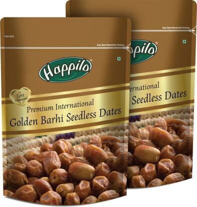 Happilo Premium Golden Barih Seedless Dates Super Saver Dates(2 x 0.5