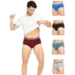 VIP Spector Men's 100% Cotton Briefs with Ultra Soft Waistband Underwe