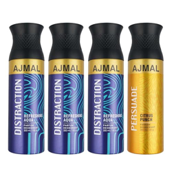 Ajmal 3 Distraction & 1 Persuade Deodorant Combo pack of 4 Deodorant 2