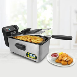 iBELL DF310M Electric Deep Fryer 3 Litre Stainless Steel 2000W with Va