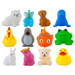 Jack Royal Plastic Baby Bath Chu Chu Colorful Animal Shape Toy (Multic