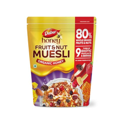 Dabur Honey Fruit & Nut Muesli with Organic Honey - 750g | With Exotic