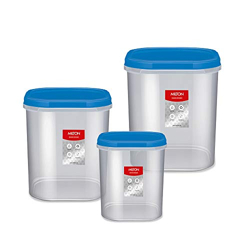 MILTON QUADRA MODULAR MULTI-PURPOSE PLASTIC CONTAINERS WITH LID, SET O