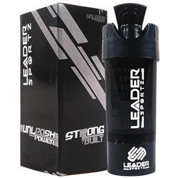 LEADER SPORTZ GYM SHAKER PRO CYCLONE BOTTLE 500ML - LEAKPROOF, STURDY,