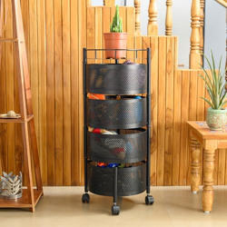 TEX-RO Kitchen Trolley with Wheels, Kitchen Organizer Items and Storag