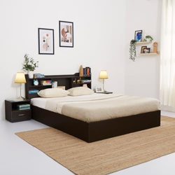 Green Soul Maybelle Queen Size Double Bed with Headboard & Box Storage