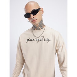 glitchez City Cool Printed Cotton Terry Oversized Sweatshirt