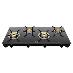 Preethi Luxe Max 4 Burner Glass Top Gas Stove With Driptray Less Infin