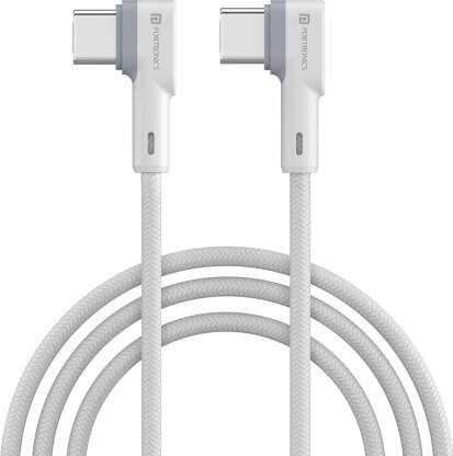 Portronics USB Type C Cable 2 A 1.2 m Konnect L 60W PD (Type C to Type