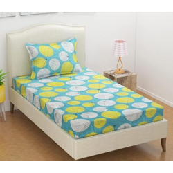 BSB HOME Premium Single Bedsheet with 1 Pillow Covers - 160 TC Superso