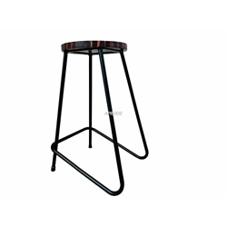 APRODZ Set of 2 Vintage Bar Stools Retro Wood Seat Counter Dining Chai