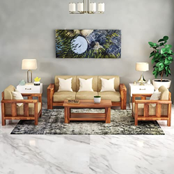 Natraj Art & Craft Sheesham Wood 5 Seater Sofa Set for Living Room | 5