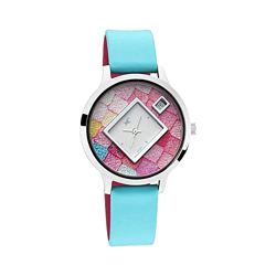 FASTRACK FIT OUTS QUARTZ ANALOG WITH DATE MULTICOLOURED DIAL LEATHER S