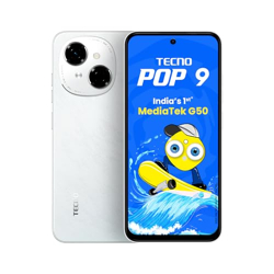 TECNO POP 9 (Glittery White, 3GB+64GB) |India's 1st Mediatek G50 | IP5
