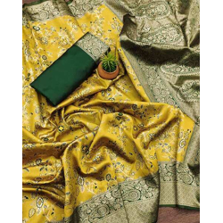 Women Floral Print Saree with Contrast Border