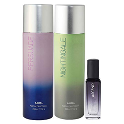 Ajmal Persuade & Nightingale Deo each 200ml & Ascend EDP 20ML Pack of
