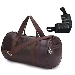 Raizex Combo Pack Of Pu-Leather Gym Bag Gym Duffel Bag With Shoulder S