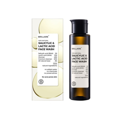 BRILLARE 100% Natural Salicylic & Lactic Acid Face Wash - 100ml