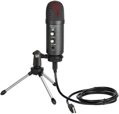 GAMMA AUDIO GA-YR06 SHIELDED CABLE CONDENSER MICROPHONE WITH TRIPOD ST