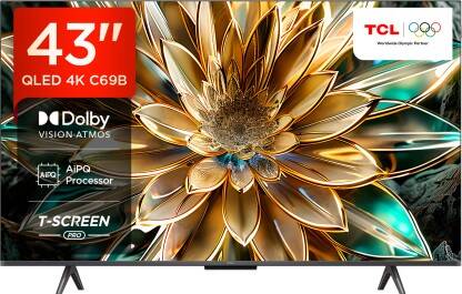 TCL C69B 108 CM (43 INCH) QLED ULTRA HD (4K) SMART GOOGLE TV WITH 30W
