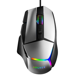 Archer Tech Lab Recurve 800 Wired Gaming Mouse with 6 DPI Levels, 9 Pr