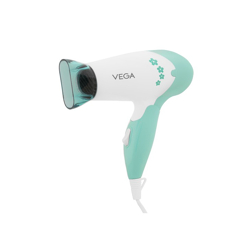 VEGA VHDH-20N Insta Glam Foldable 1000 Watts Hair Dryer - White & Blue