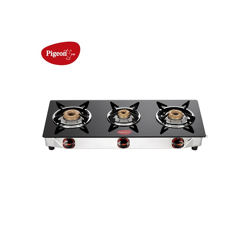 Pigeon Black Glasstop 3 Burner Manual Gas Stove