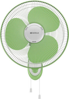 HAVELLS Gatik Neo 400 mm 3 Blade Wall Fan(White Green | Pack of 1)