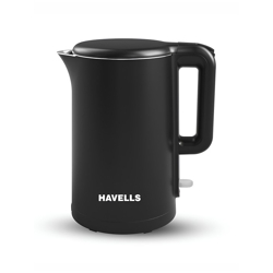 Havells Black 1250 W Double Wall Stainless Steel Inner Body Electric K