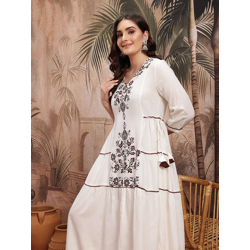 Indie Floral Print Printed Kurta with Tie-Up Detail