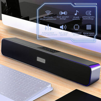 SOROO FUTURE LONG BAR DUAL-SPEAKER MULTIMEDIA RADIO BLUETOOTH AUDIO SU