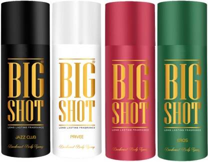OSCAR Big Shot Deodorant Jazz Club, Privee & Eros (150ml each) Deodora