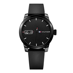 Tommy Hilfiger Quartz Analog Black Dial Silicone Strap Watch for Men-N