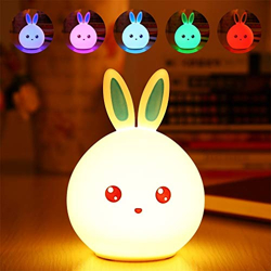 One94Store Silicone Rabbit Night Light | USB Rechargeable Color-Changi