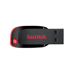 SanDisk Cruzer Blade 128GB, USB 2.0, Flash Drive, Pendrive, Red, 5Y Wa