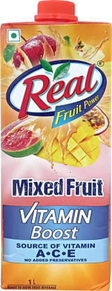 Real Mixed Fruit Vitamin Boost - Source of Vitamin A, C & E(1 L)