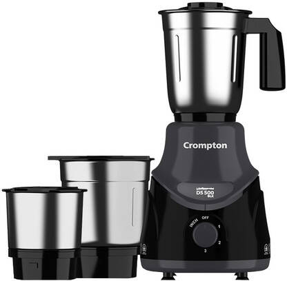 CROMPTON DS 500 W MIXER GRINDER(ACGM-DS500W3J BLK | 3 JARS | BLACK & G