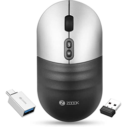 Zoook Jaguar Wireless Mouse -Rechargeable/Free Type C Converter/ 3 DPI