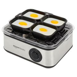 Amazon Basics Stainless Steel Egg Boiler | Measuring Cup | Compact | D