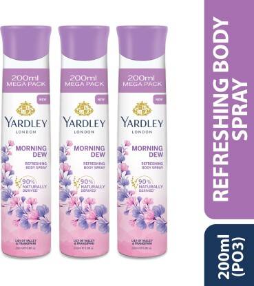 Yardley London Morning Dew Refreshing Body Spray 200ml Deodorant Spray