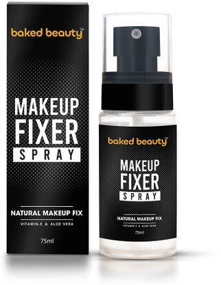 BAKED BEAUTY Non-sticky Makeup fixer quick setting spray infused with
