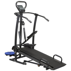 amazon basics 4-in-1 Smart Foldable Manual Treadmill with Jogger, Twis