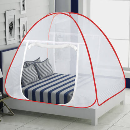 IWS Polyester Adults Washable King Size Double Bed Mosquito Net | Fold