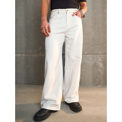 Men Baggy Mid Rise Clean Look Cotton Cargo Style Jeans