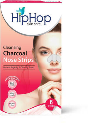 HIPHOP SKINCARE SKIN CARE CHARCOAL BLACKHEAD REMOVER NOSE STRIPS(6 G)