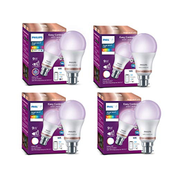 Philips Wiz Wi-Fi Enabled B22 9-Watt LED Smart Bulb, Compatible with A