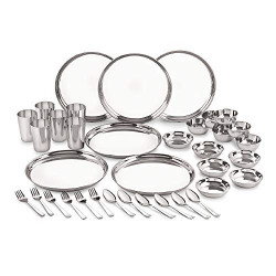 NEELAM STAINLESS STEEL DINNER SET SHAGUN (45 PCS SET) | OCCASIONS- ANN