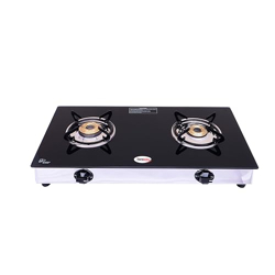 HORNBILLS 2 Burner Stainless Steel FRAME STRAIGHT Cast Iron Burner TOP