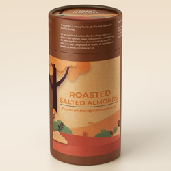 CrustNotch Premium Roasted Salted Almonds 200g | Fresh & Crunchy Snack